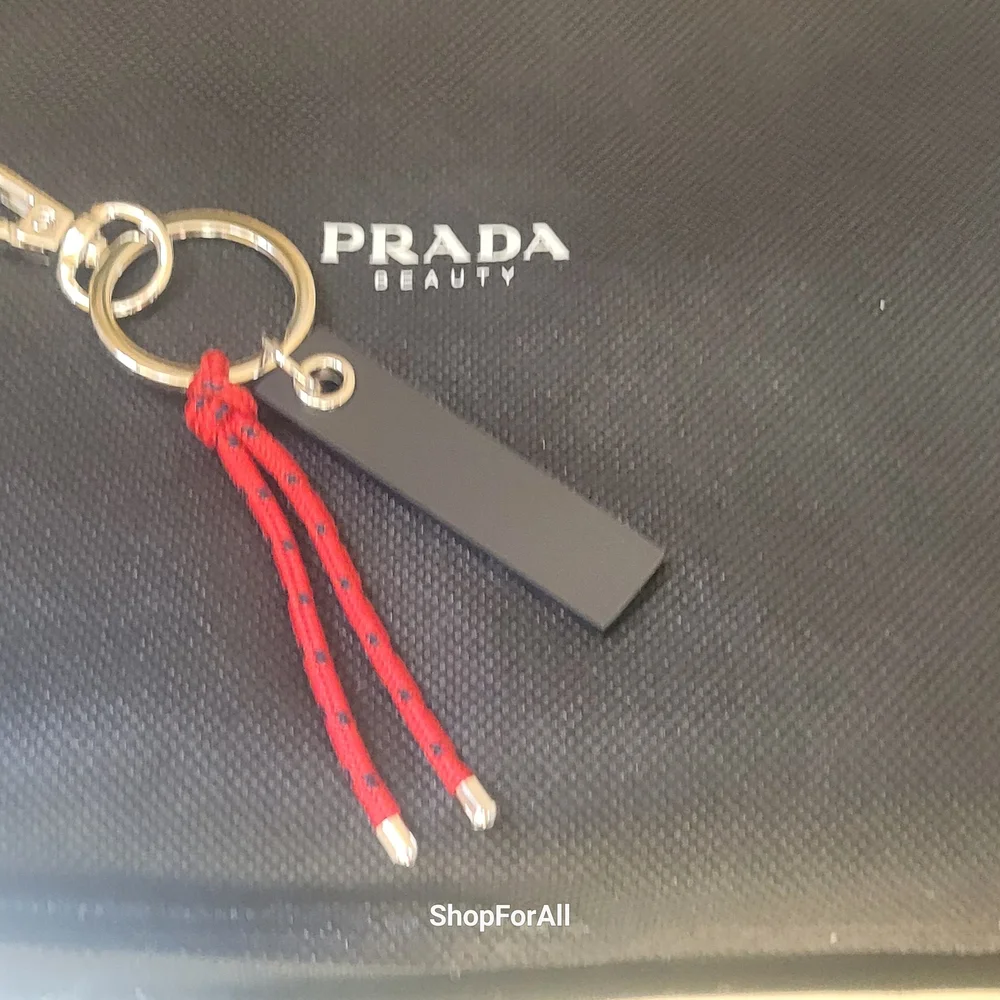 Prada Red and Black Keychain